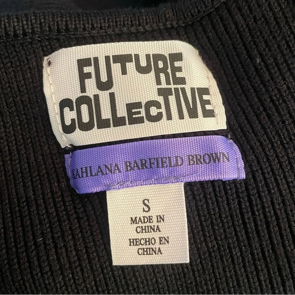 Future Collective Women's Short Sleeve Open Back Sweater Knit Dress - Picture 2 of 8